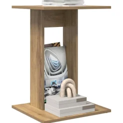 Tables-vidaXL Table d'appoint Chêne artisanal 45 x 40 x 62,5 cm chêne artisanal