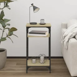 Tables-vidaXL Table d'appoint Chêne sonoma 40x30x75 cm Bois d'ingénierie Ch&ecirc;ne sonoma