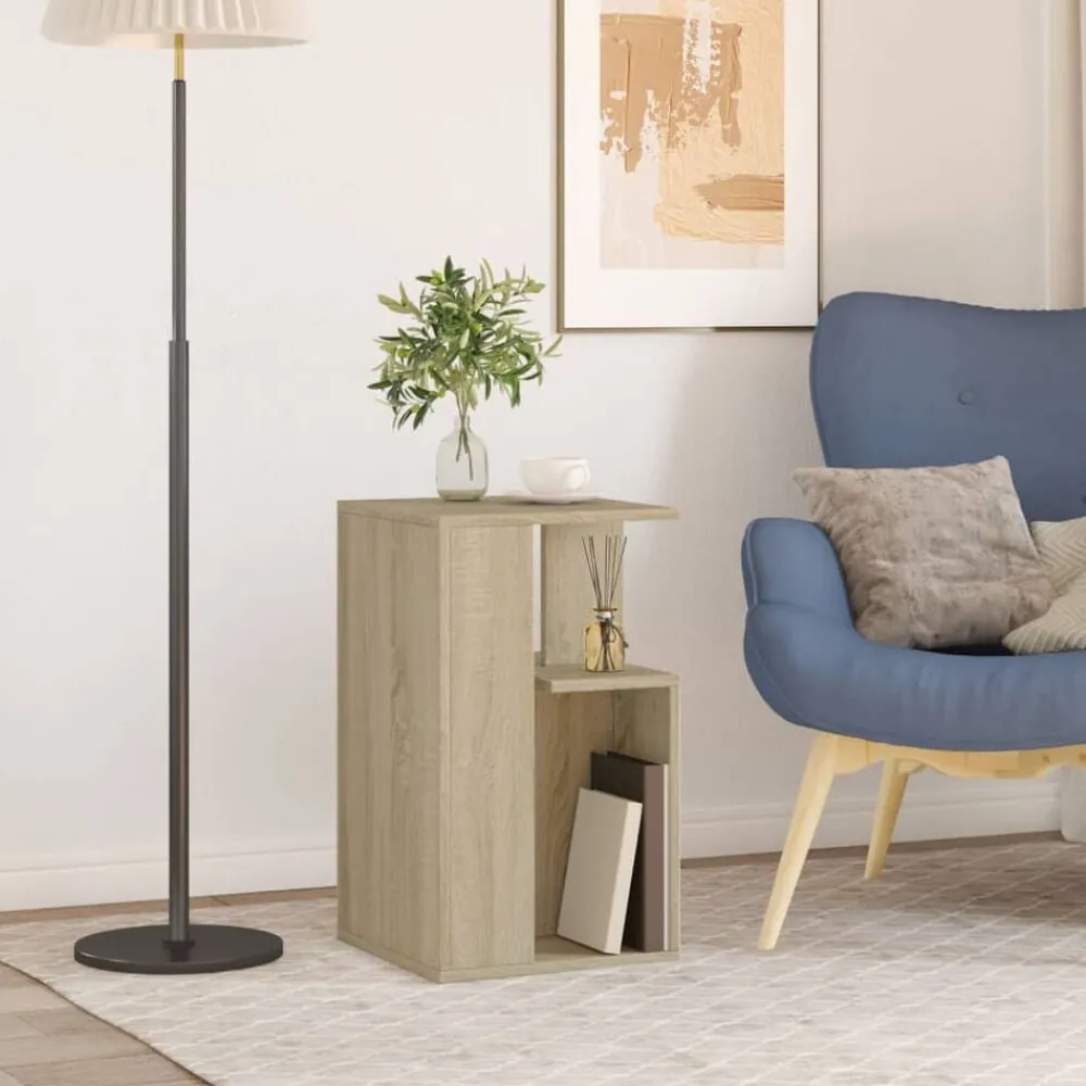 vidaXL Table d'appoint chêne sonoma 35x35x60 cm bois d'ingénierie