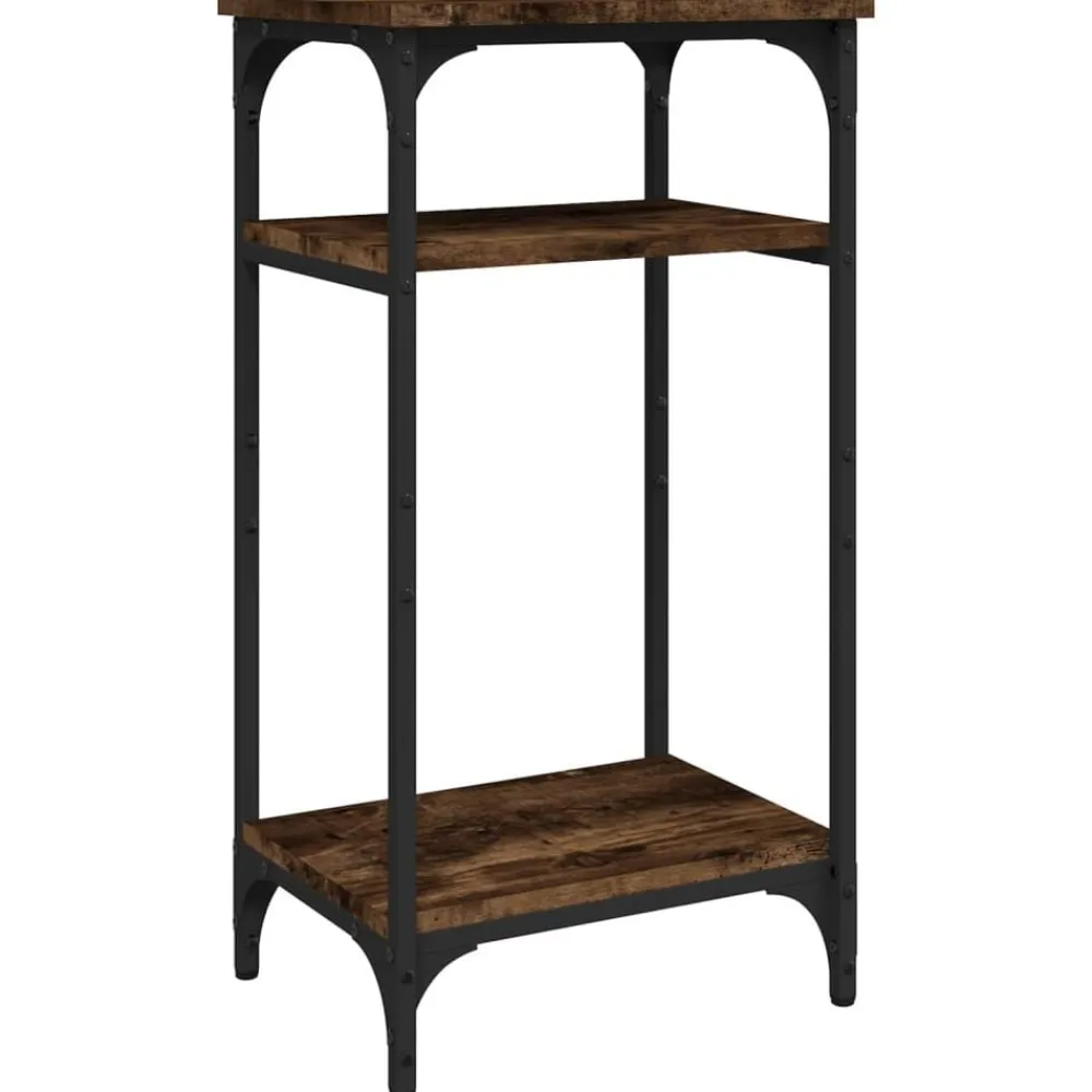 vidaXL Table d'appoint Chêne fumé 40x30x75 cm Bois d'ingénierie