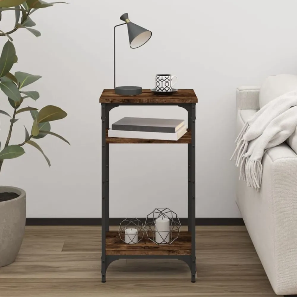 vidaXL Table d'appoint Chêne fumé 40x30x75 cm Bois d'ingénierie