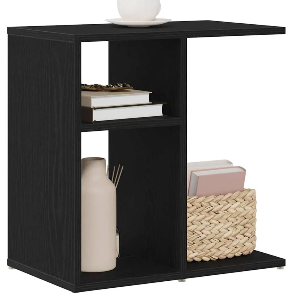 vidaXL Table d'appoint Chêne noir 50 x 30 x 50 cm Bois d'ingénierie