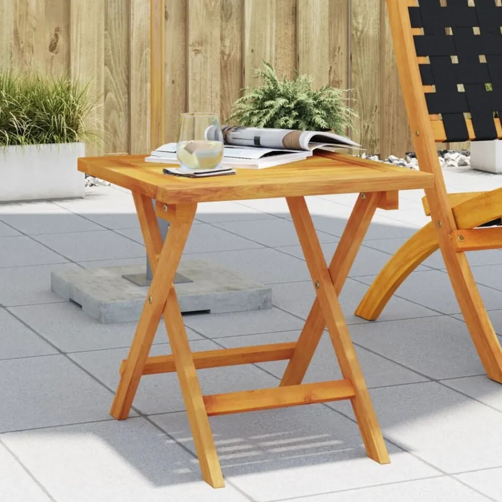 vidaXL Table d’appoint de jardin 40x40x40 cm bois d'acacia massif