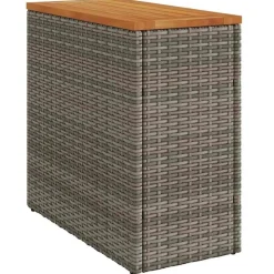 Mobilier De Jardin-vidaXL Table d'appoint de jardin dessus en bois 58x27,5x55 cm Gris
