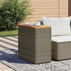 Mobilier De Jardin-vidaXL Table d'appoint de jardin dessus en bois 58x27,5x55 cm Gris