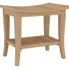 vidaXL Table d'appoint de salle de bain 50x35x45cm bois de teck solide