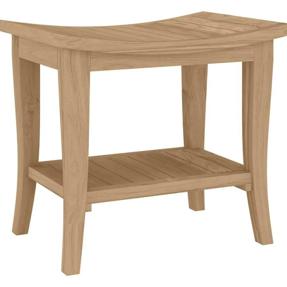vidaXL Table d'appoint de salle de bain 50x35x45cm bois de teck solide