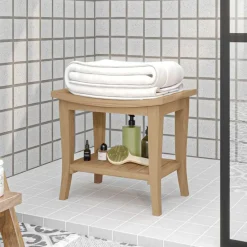 vidaXL Table d'appoint de salle de bain 50x35x45cm bois de teck solide