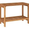 vidaXL Table d'appoint de salle de bain 60x30x45cm bois de teck solide