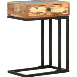 vidaXL Table d'appoint en U 45x30x61 cm Bois de récupération massif