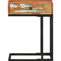 vidaXL Table d'appoint en U 45x30x61 cm Bois de récupération massif
