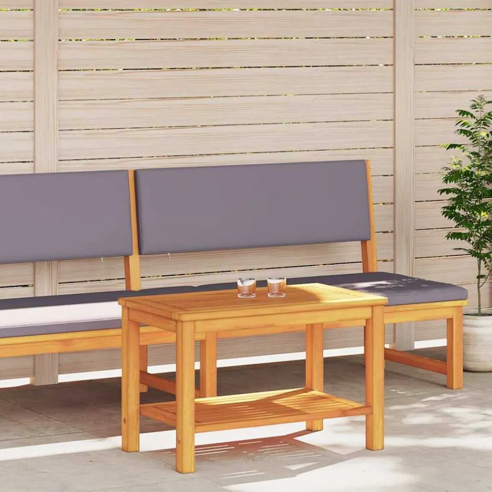 Tables-vidaXL Table d'appoint Huile Naturelle 70 x 40 x 45 cm Marron