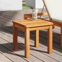 vidaXL Table d'appoint Huile Naturelle 35 x 35 x 34 cm