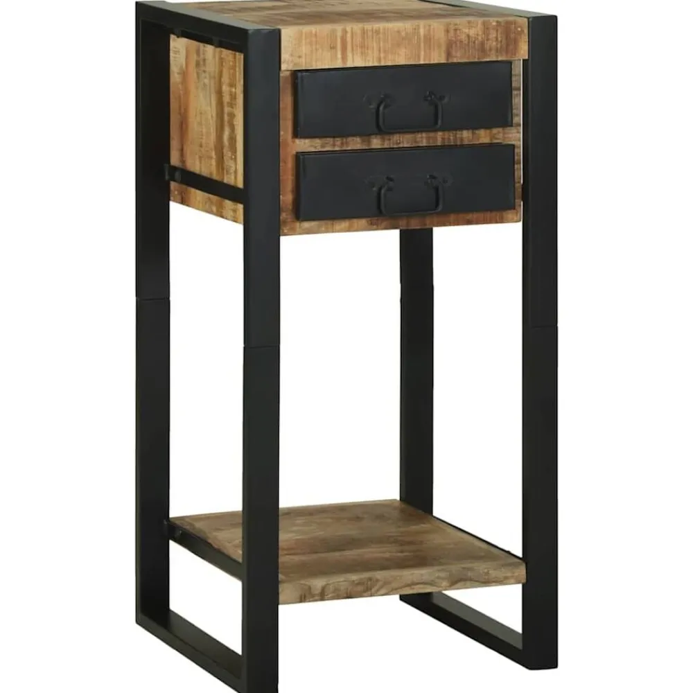 vidaXL Table d'appoint Marron 40 x 40 x 80 cm Bois de mangue massif