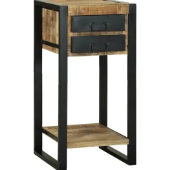 vidaXL Table d'appoint Marron 40 x 40 x 80 cm Bois de mangue massif