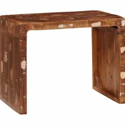 vidaXL Table d'appoint Marron 60 x 35 x 46 cm Bois Recyclé Solide
