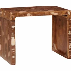 vidaXL Table d'appoint Marron 60 x 35 x 46 cm Bois Recyclé Solide