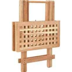 vidaXL Table d'appoint pliante 50 x 50 x 49 cm Bois de noyer massif
