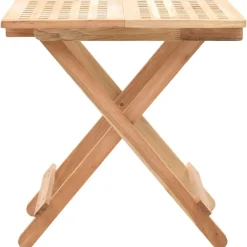 vidaXL Table d'appoint pliante 50 x 50 x 49 cm Bois de noyer massif
