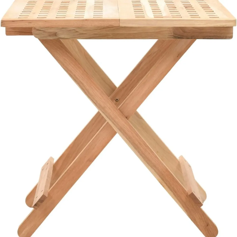vidaXL Table d'appoint pliante 50 x 50 x 49 cm Bois de noyer massif