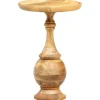 Tables-vidaXL Table d'appoint ronde 43x43x66 cm Bois de manguier massif