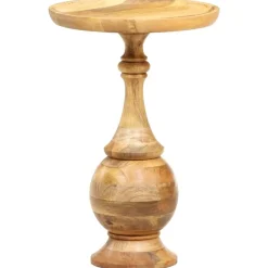 Tables-vidaXL Table d'appoint ronde 43x43x66 cm Bois de manguier massif