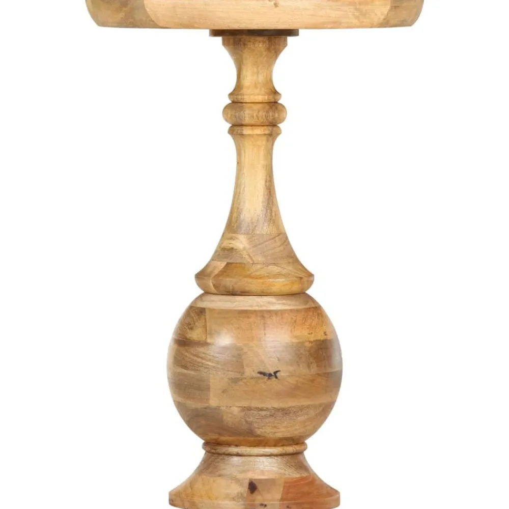 Tables-vidaXL Table d'appoint ronde 43x43x66 cm Bois de manguier massif