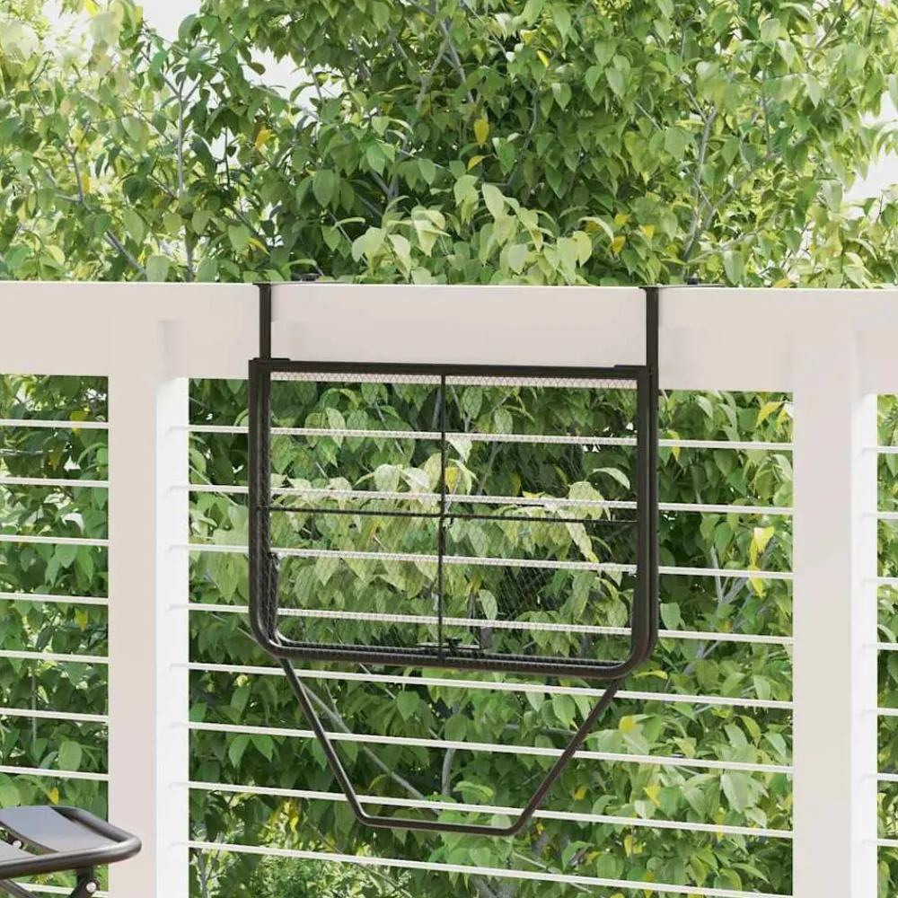 Mobilier De Jardin-vidaXL Table de balcon 60x40 cm Acier Noir