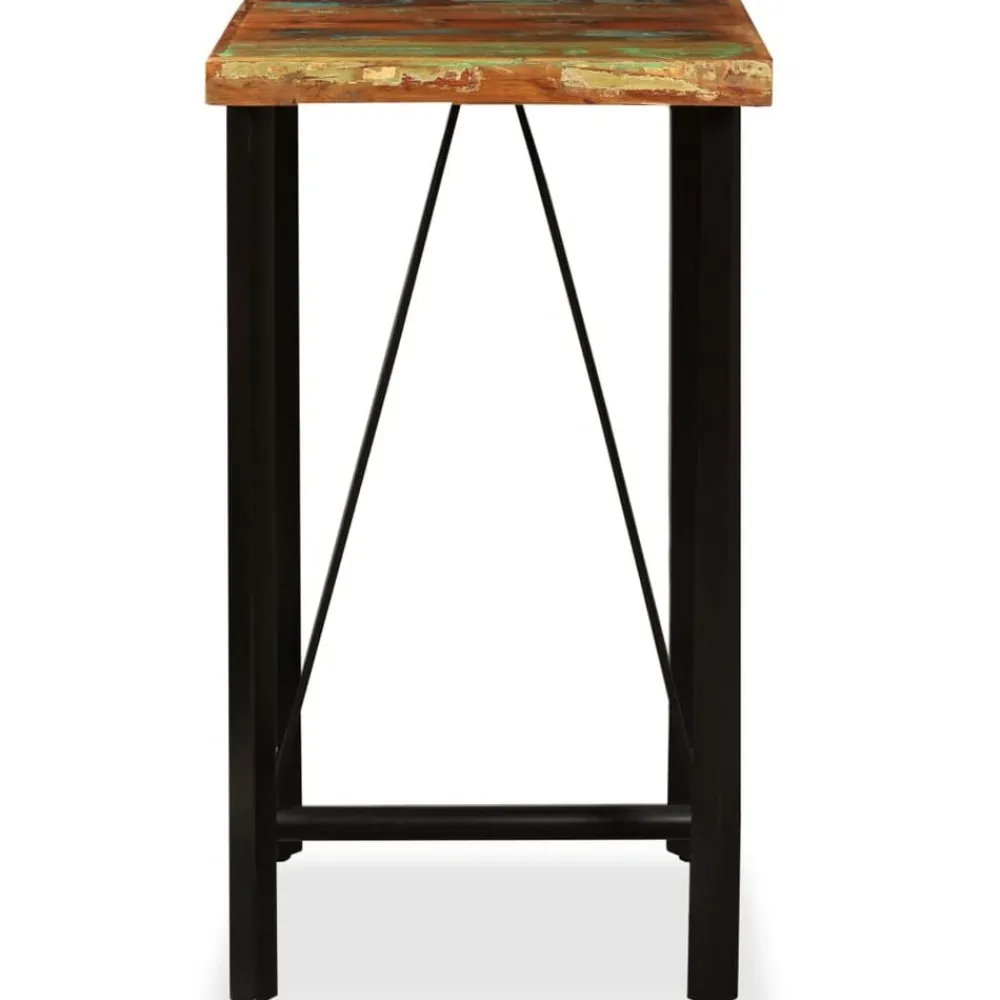 Tables-vidaXL Table de bar Bois de récupération massif 60x60x107 cm Marron