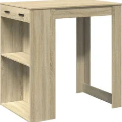 Tables-vidaXL Table de bar chêne sonoma 102x70x103,5 cm bois d'ingénierie Ch&ecirc;ne sonoma