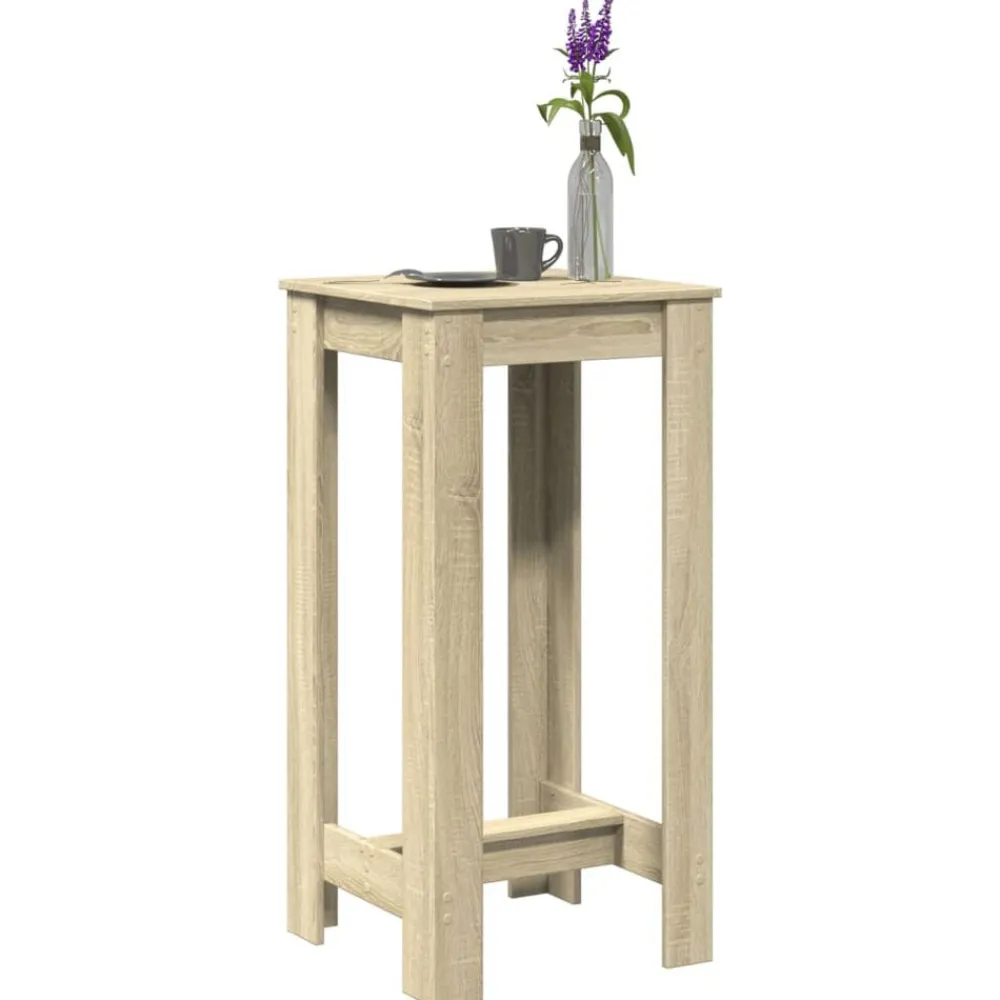 Tables-vidaXL Table de bar chêne sonoma 51x50x103,5 cm bois d'ingénierie Chêne sonoma