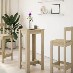 Tables-vidaXL Table de bar chêne sonoma 51x50x103,5 cm bois d'ingénierie Chêne sonoma