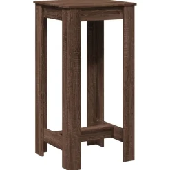 Tables-vidaXL Table de bar chêne marron 51x50x103,5 cm bois d'ingénierie Ch&ecirc;ne marron