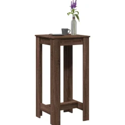 Tables-vidaXL Table de bar chêne marron 51x50x103,5 cm bois d'ingénierie Ch&ecirc;ne marron