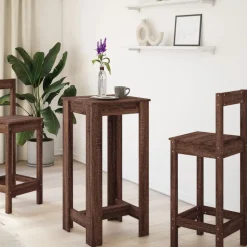 Tables-vidaXL Table de bar chêne marron 51x50x103,5 cm bois d'ingénierie Chêne marron