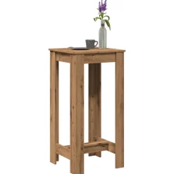 vidaXL Table de bar chêne artisanal 51x50x103,5 cm bois d'ingénierie