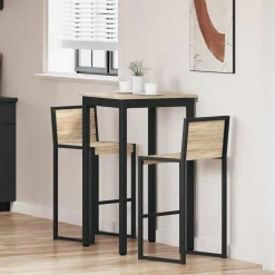 Tables-vidaXL Table de bar debout Bois d'ingénierie Ch&ecirc;ne sonoma