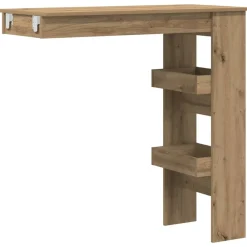 Tables-vidaXL Table de bar murale chêne artisanal bois d'ingénierie ch&ecirc;ne artisanal