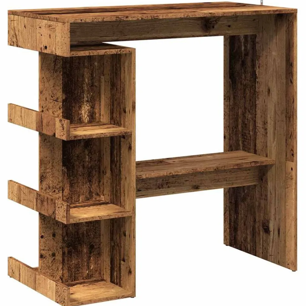 vidaXL Table de bar étagère de rangement 100 x 48 x 101,5cm
