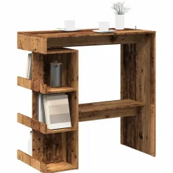 vidaXL Table de bar étagère de rangement 100 x 48 x 101,5cm