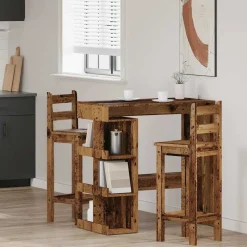 vidaXL Table de bar étagère de rangement 100 x 48 x 101,5cm