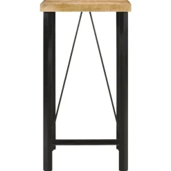 vidaXL Table de bar 55x55x107 cm bois massif de manguier et fer