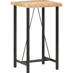 Tables-vidaXL Table de bar 60x60x107 cm Bois de manguier brut
