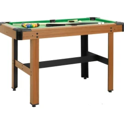 vidaXL Table de billard 4 pieds 122x61x76 cm Marron