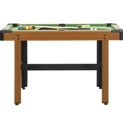 vidaXL Table de billard 4 pieds 122x61x76 cm Marron
