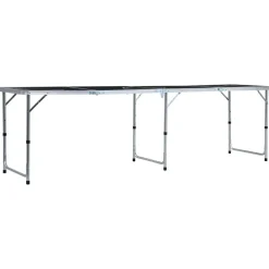 vidaXL Table de bière-pong pliable 240 cm Noir