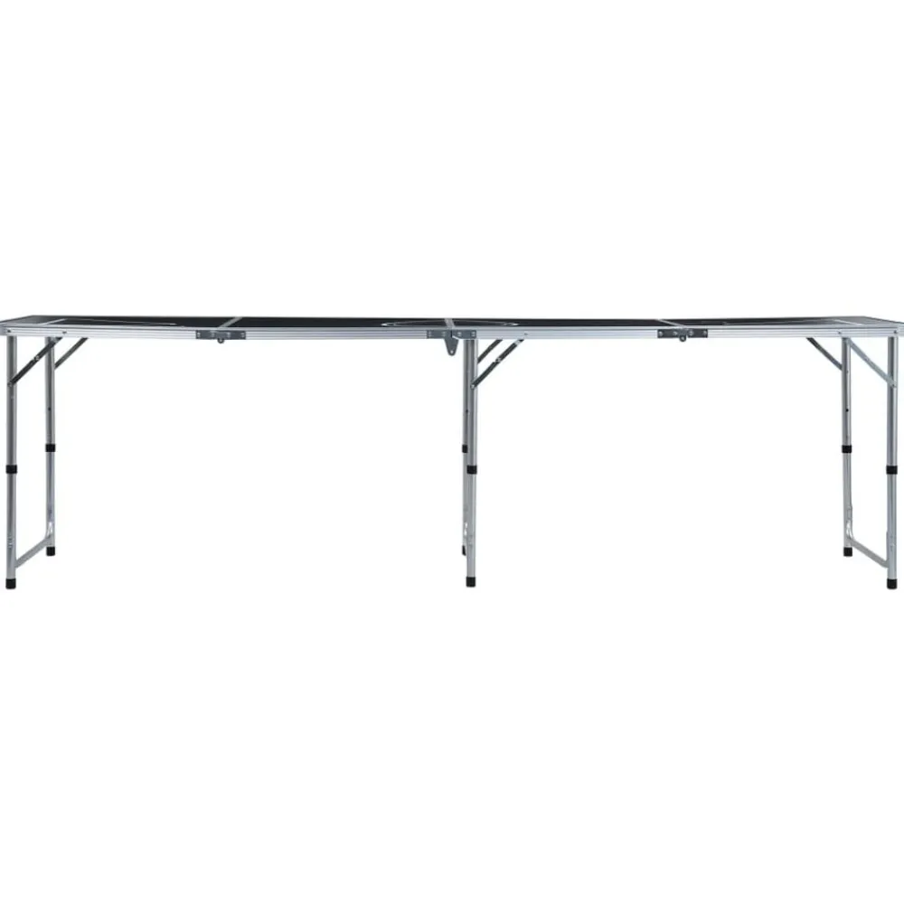 vidaXL Table de bière-pong pliable 240 cm Noir