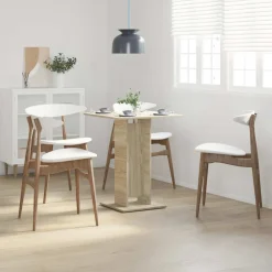 Tables-vidaXL Table de bistro Chêne sonoma 60x60x75 cm Bois d'ingénierie Chêne sonoma