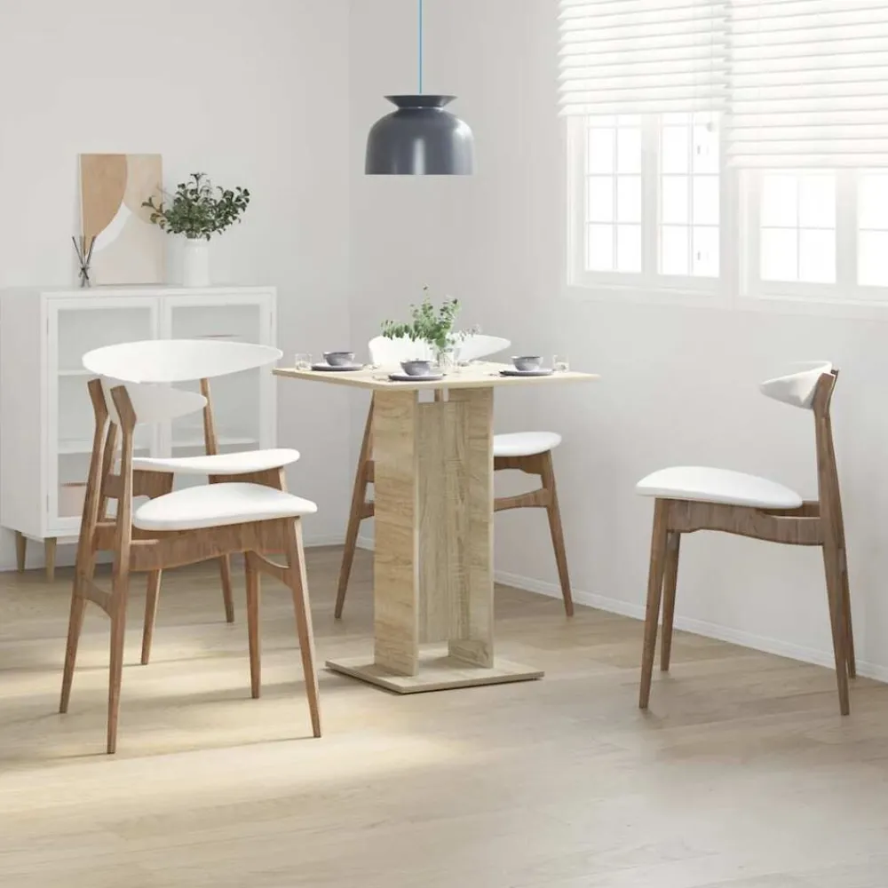 Tables-vidaXL Table de bistro Chêne sonoma 60x60x75 cm Bois d'ingénierie Chêne sonoma