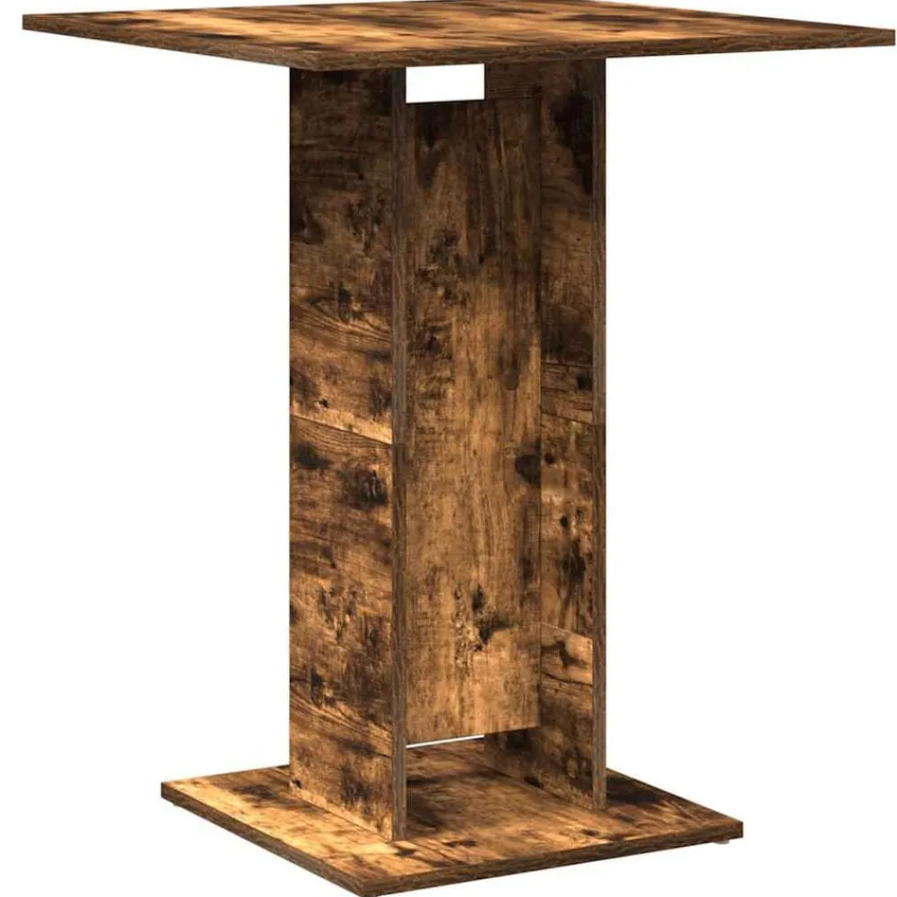 Tables-vidaXL Table de bistro Chêne fumé 60x60x75 cm Bois d'ingénierie Chêne fumé
